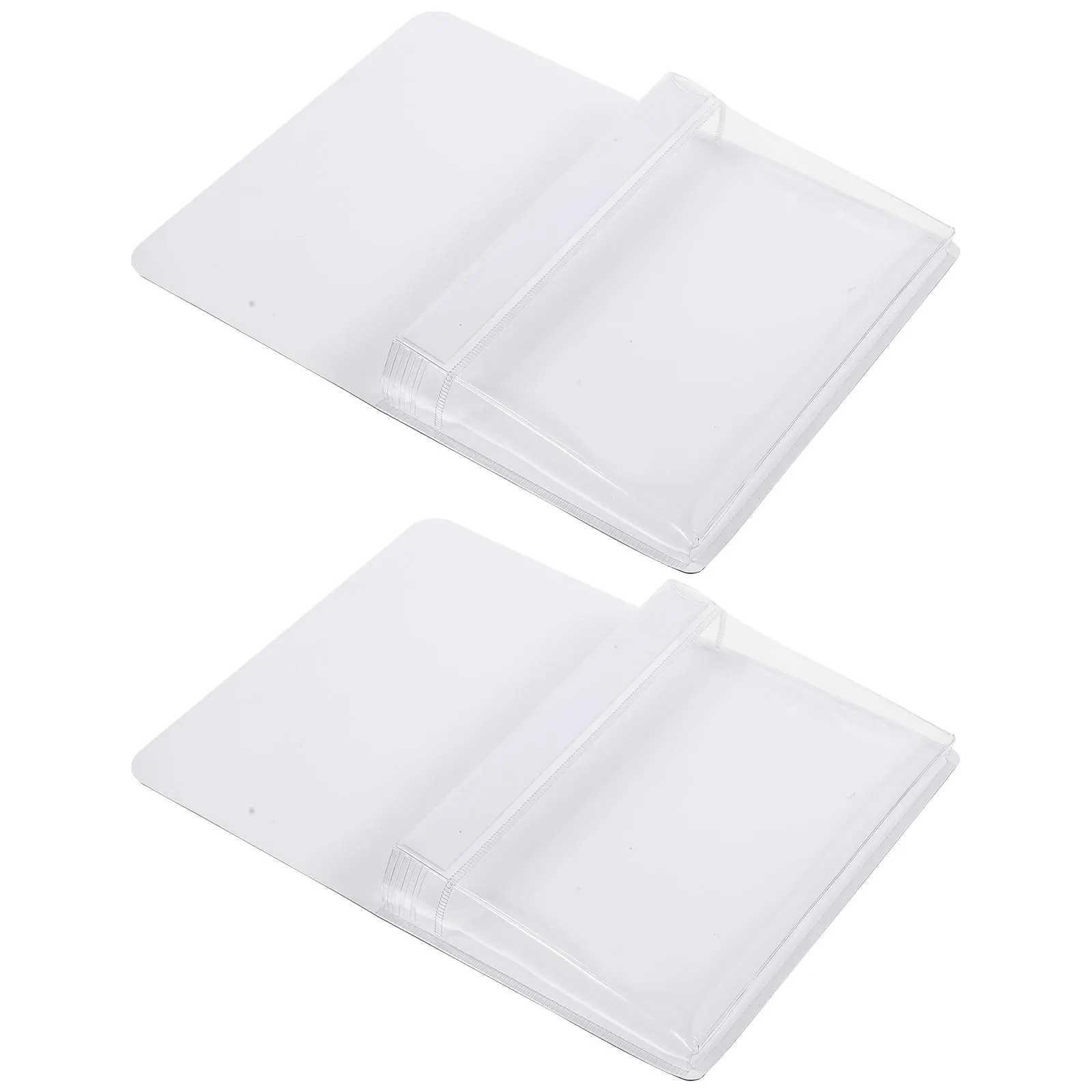 

2Pcs Magnetic Pen Holder Transparent PVC File Bag for Refrigerator Office Supplies Blackboard Accessories Organizer