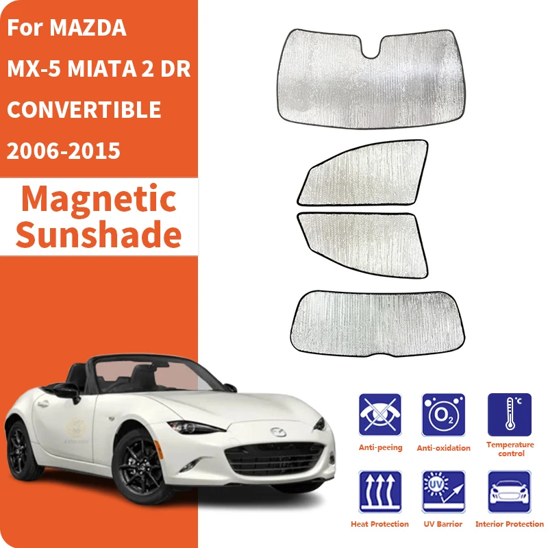 Car Front and rear windshield Car Sun Window Visors Sunshade Covers Accessories For MAZDA MX-5 MIATA 2 DR CONVERTIBLE 2006-2015