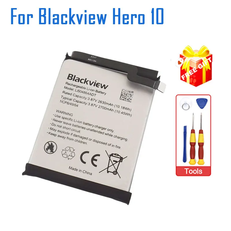 New Original Blackview Hero 10 Battery Inner Built Cell Phone Battery Main Auxiliary Battery For Blackview Hero 10 Smart Phone