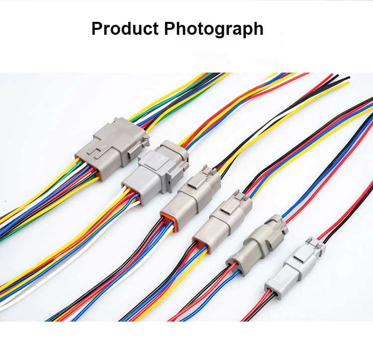 1Set DT Series Automobile Waterproof Connector DT04-2P DT06-6S Male Female Automotive Electrical Wire Plug Boot Amphenol Gray