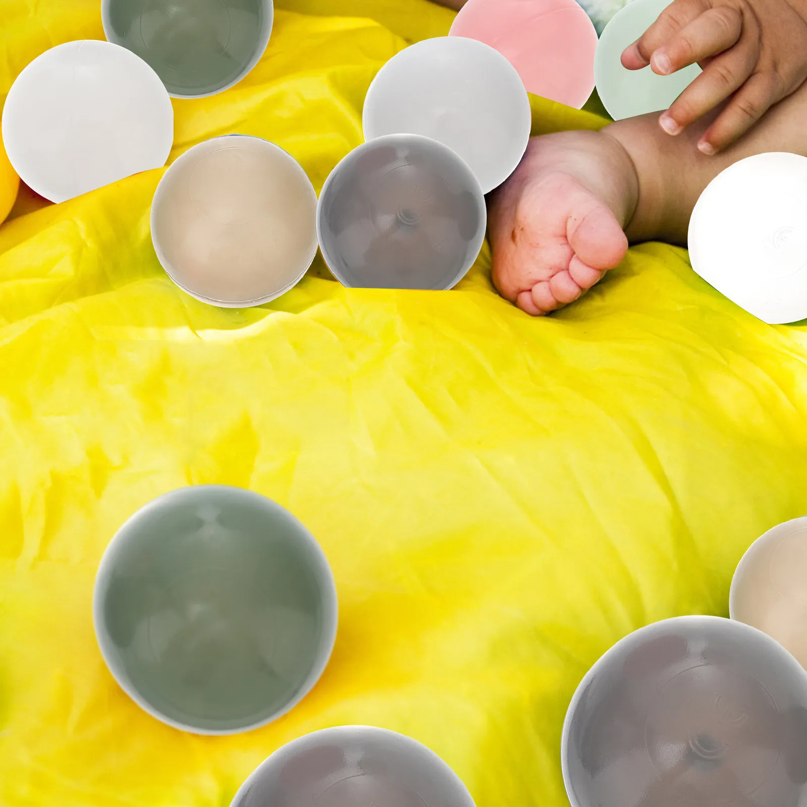 

50 шт. утолщенных пластиковых шариков для бассейна с шариками, безопасные для ползания младенцев, для игровых палаток, манежей, бассейнов, детских игрушек