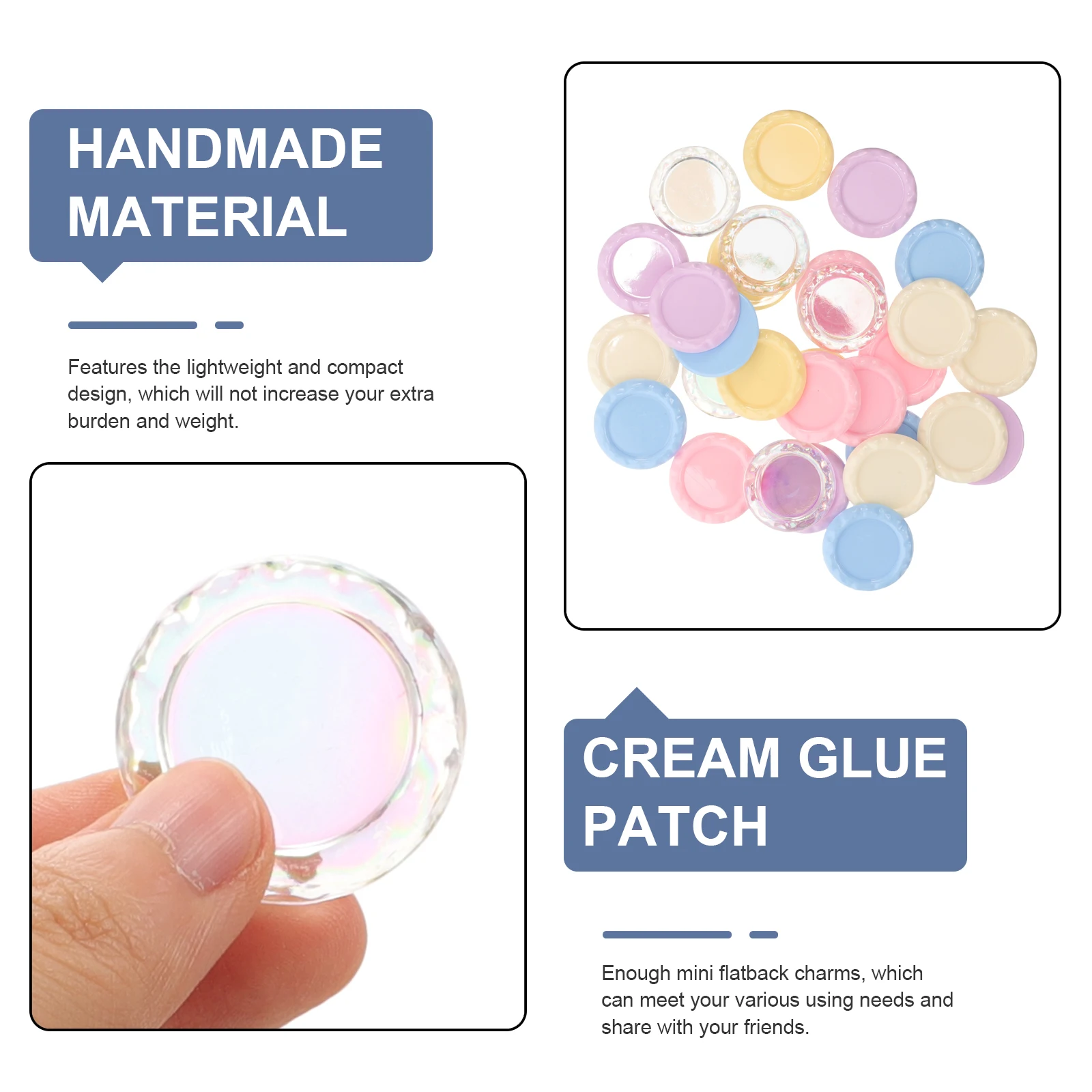 

30Pcs Bright Colored Flatback Charms Mini Round Discs DIY Phone Case Charms Crafts Decorations