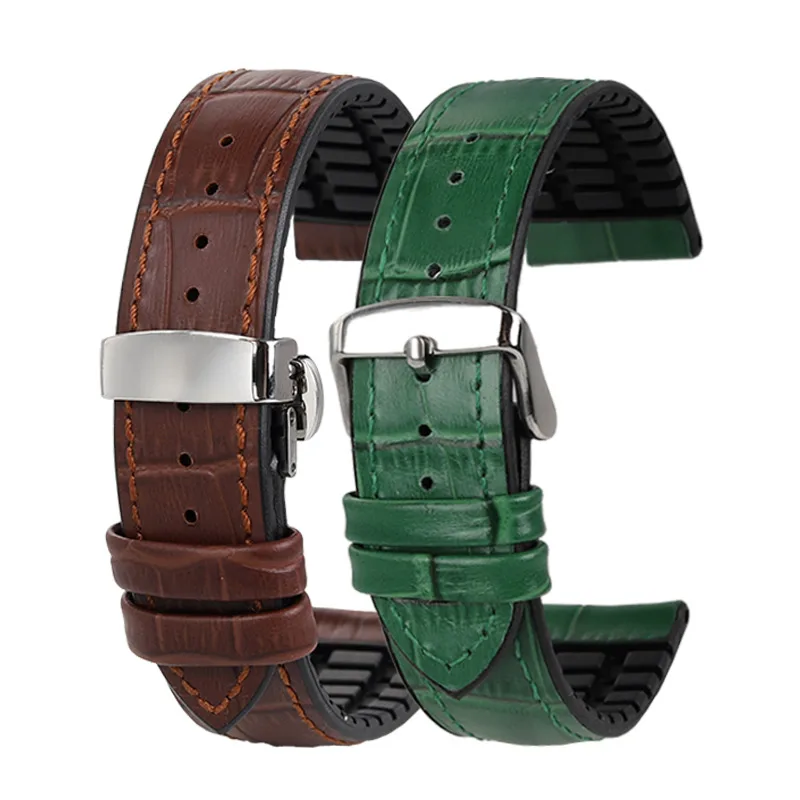 For Casio Mdv107-1A MDV106-1A MDV-106 Genuine cow Leather watch strap metal buckle watchband 20mm 22mm Rubber men\'s accessories