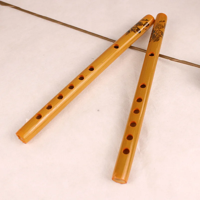 24CM 6 Holes Recorder Bamboo Traditional Vertical Blowing Flute Beginners Children Playing Flutes Folk Wind Musical Instruments