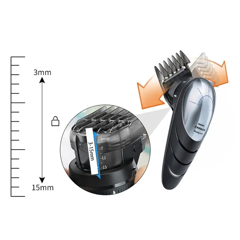 BAAM-5X 3-15Mm Hair Clipper Comb For QC5510 QC5530 QC5550 QC5560 QC5570 QC5580 Clipper Hair Shaver Accessories