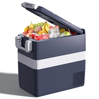 12V/24V 40L 50L Car Refrigerator Dual-Zone Fridge Electric Cooler 110~240V Portable Refrigerator for Camping Truck RV