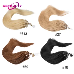 Straight Micro Link Hair Extension Hman Hair Invisible Nano Micro Loop Remy Human Hair Extension Natural Blonde Human Hairpiece