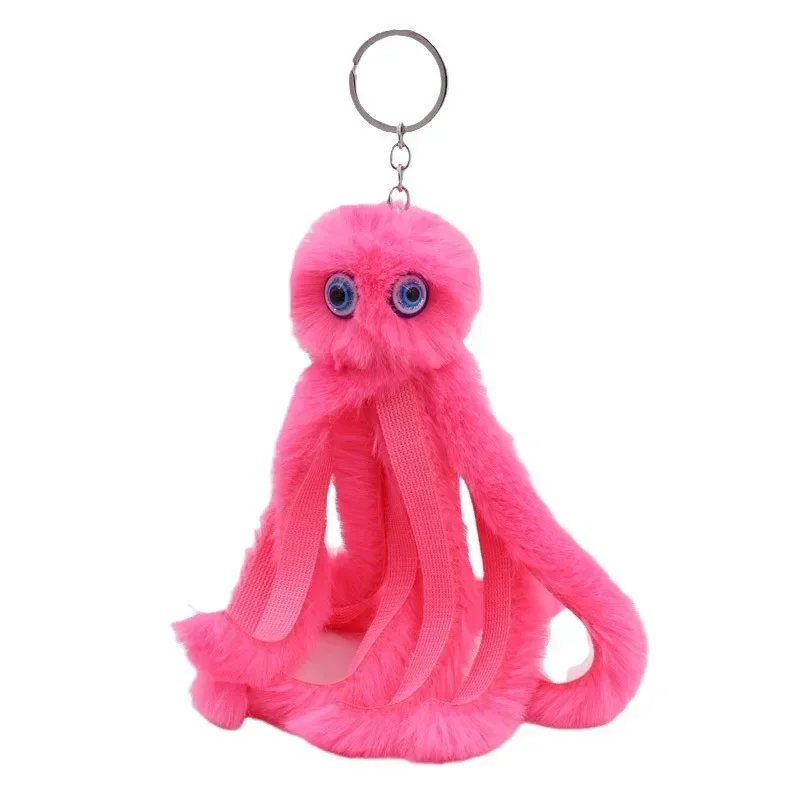 Cute Octopus Plush Toy Key Chain Stuffed Animals Doll Kawaii Keychain Women Bag Car Plush Keyring Pendant Accessories Girls Gift