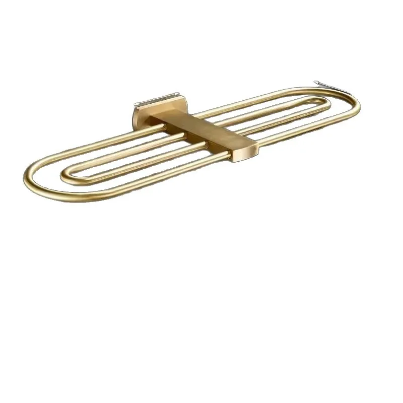 

Stylish all-copper wall-mounted towel rack, gold bathroom towel rack, towel bar, storage rack, bathroom hardware set
