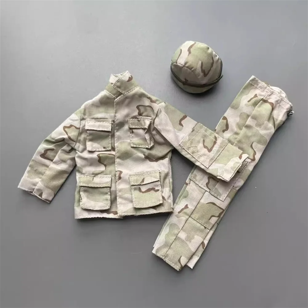 

Best Sell 1/6th Modern US. Soldier Doll CAMO Uniform Coat Tops Helmet Accessories For 12" DID DAM COO HT Action Figure Collect