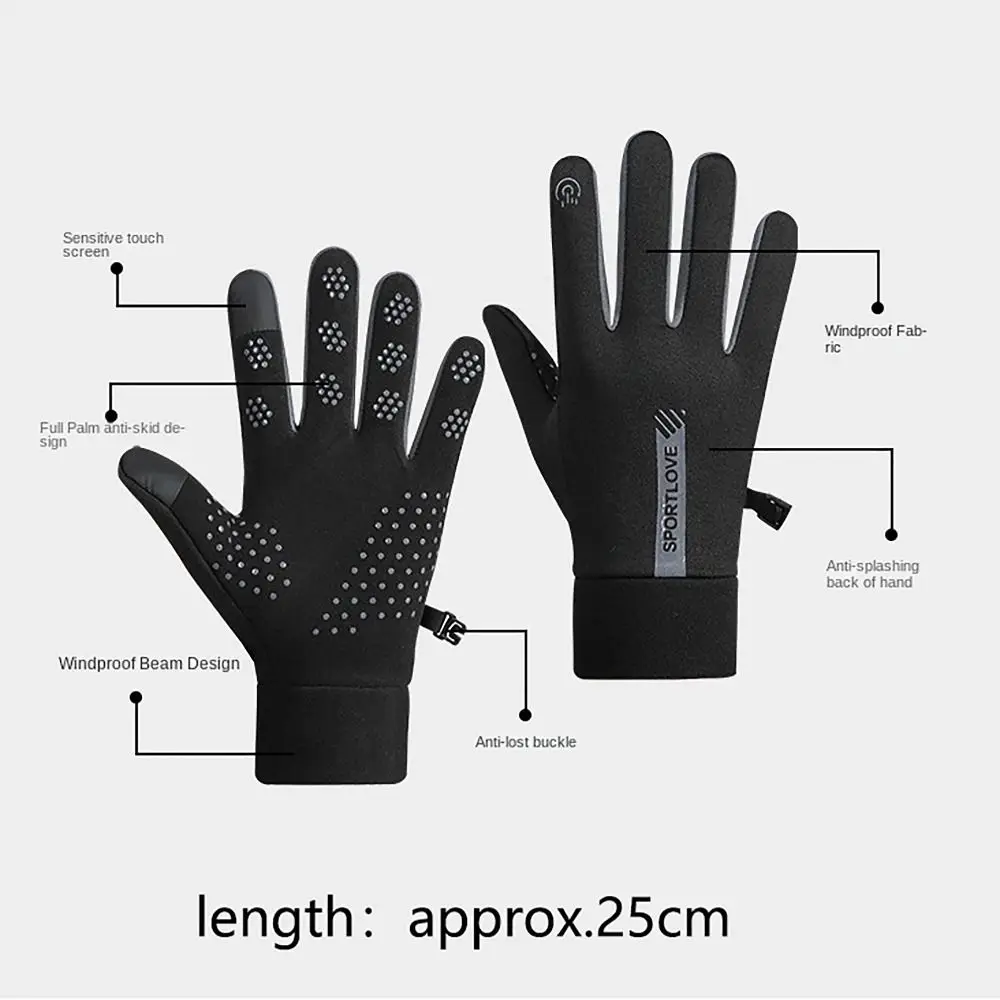 Gants d'hiver en polaire thermique épaissir les gants de Ski coupe-vent hiver chaud résistance au froid gants et mitaines pour écran tactile