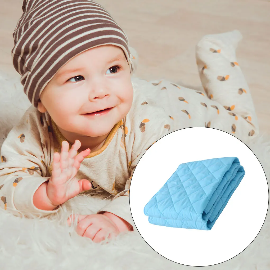 Baby Diaper Mat Waterproof Cushion Waterproof Tool Diaper Changing Pads Infant Boys Girls Urine Mats Blue 50*70cm