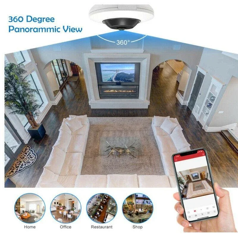 Original Hikvision 5MP POE 360°  Fixed Fisheye View IP Camera DS-2CD2955G0-ISU Built-In Mic Audio Alarm Interface Network Camera