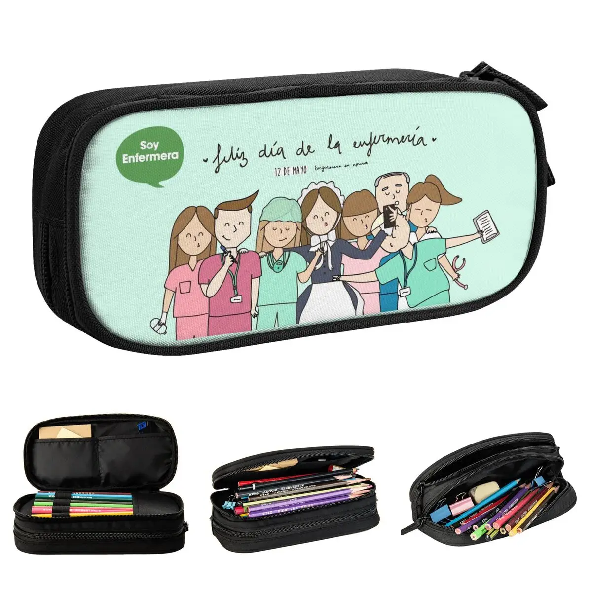 Divertenti Astucci per medicinali Enfermera En Apuros Astucci per matite salutari Penna per studenti Astucci per matite Studenti Cancelleria scolastica