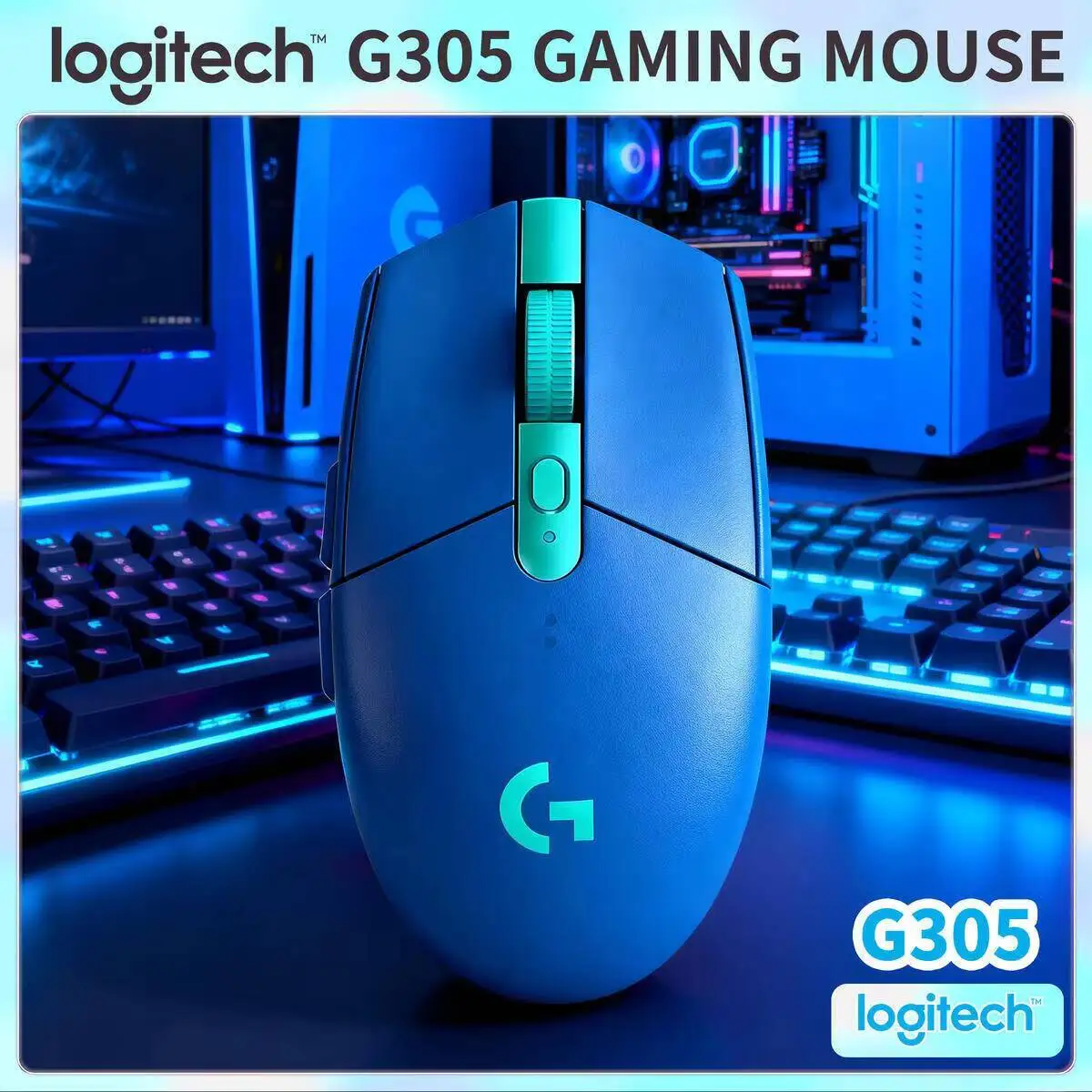 

Беспроводная эргономичная мышь Logitech G305, 12000 DPI HERO, 2,4 ГГц без задержек, 6 программируемых кнопок, комфортная рукоятка для длительной работы
