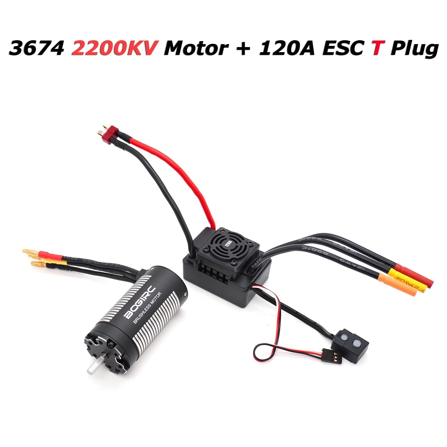 

Original BOGIRC Waterproof Sensorless Brushless Motor 120A/150A ESC Combo set for 1/8 1/10 RC Car Drift Racing Off-Road Truck