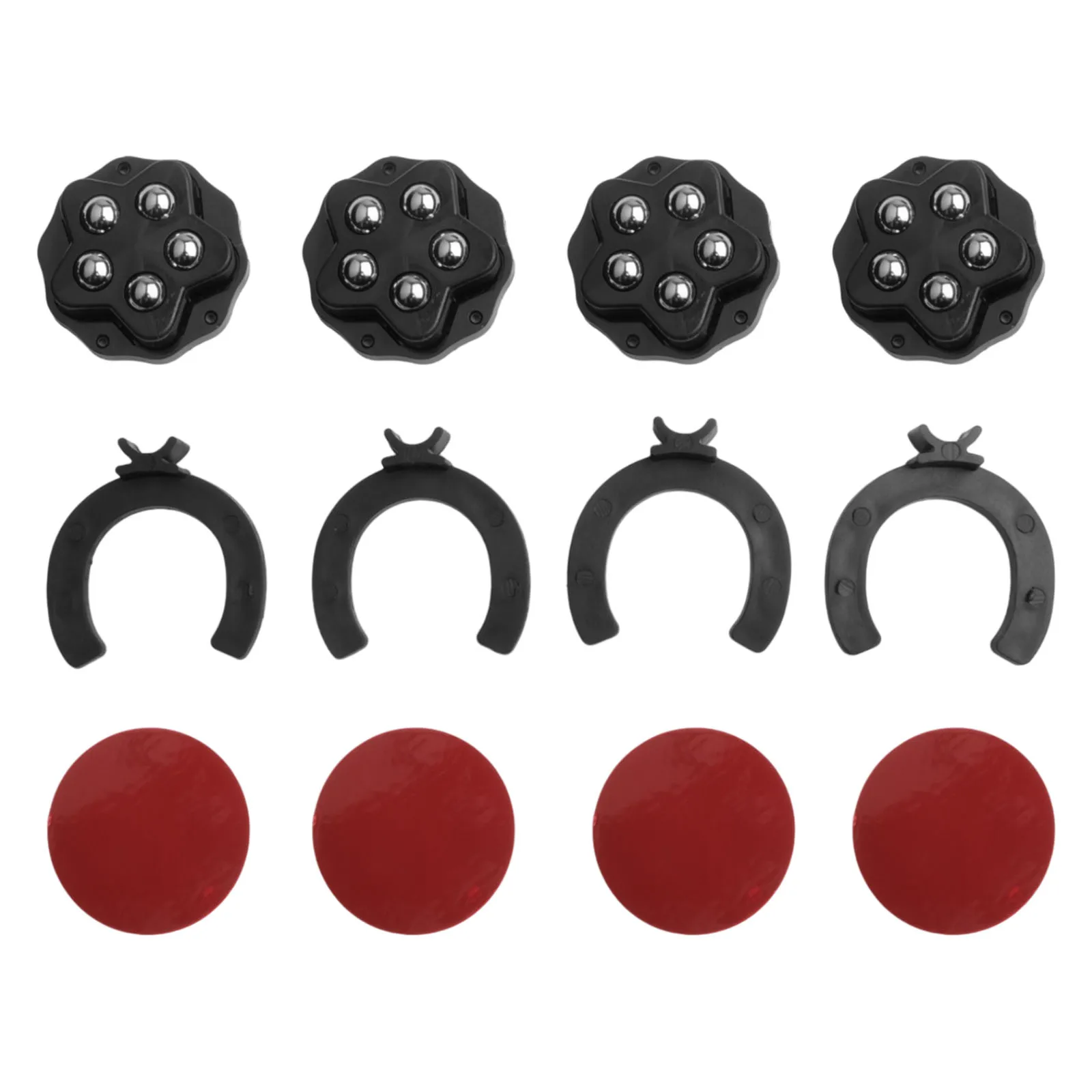 Zwart Wit Meubelwielen ABS Roestvrij Staal 75-150Kg Draagvermogen Soepele Beweging Antislip Pad Eenvoudige Installatie