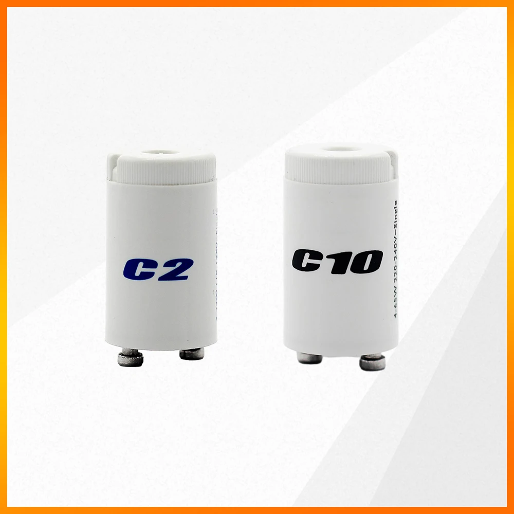 Fluorescent Light Starter C2 C10 For Philips 4-22W 4-65W Fluorescent Light Starter Compatible With S10 S2