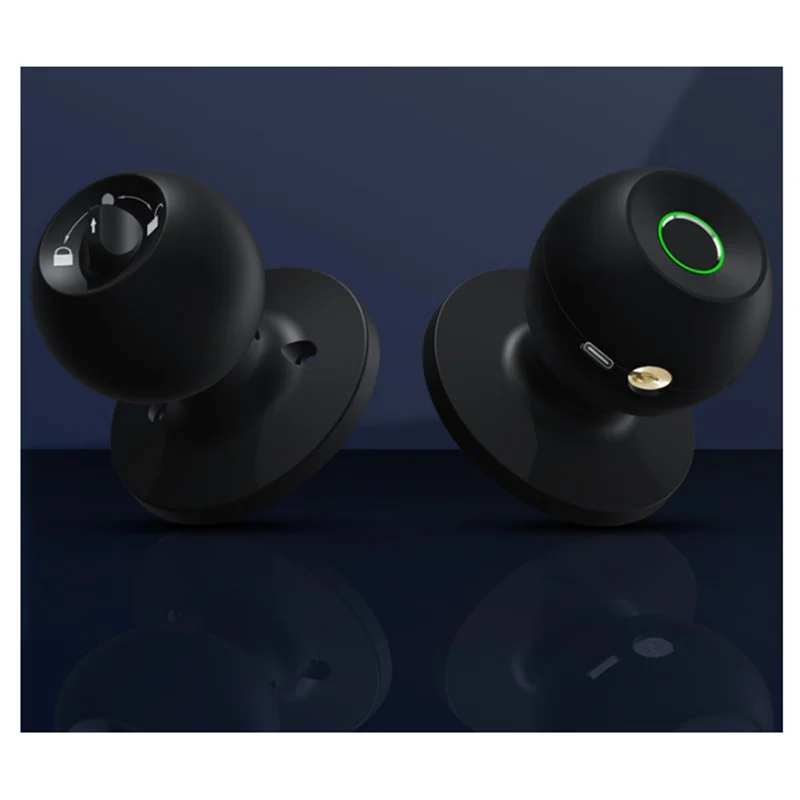 

【Home-Accessories】TUYA App Control Door Lock Smart Door Knob Fingerprint Door Knob Rechargeable With Keys For Bedrooms Cloakroom
