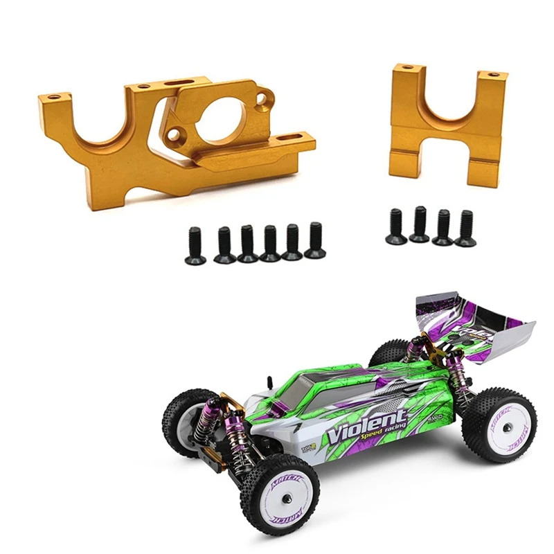 Metal Adjustable Motor Mount And Center Gear Mount Set For Wltoys 104072 104001 104002 1/10 RC Car Upgrades Parts view 4