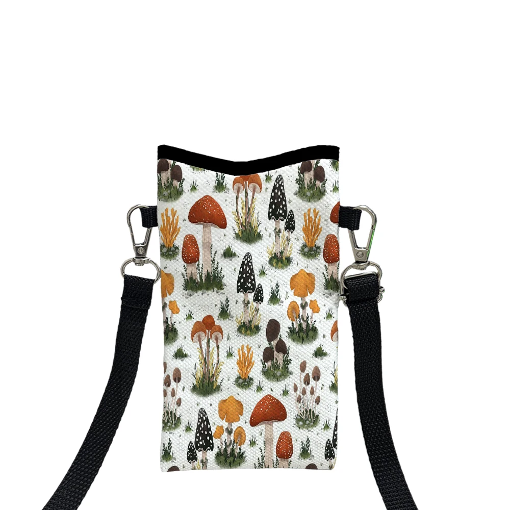 

Cartoon Mushroom Fashion Mobile Phone Bag Multifunctional Crossbody Phone Bag Adjustable Strap Shoulder Bag for Women 7.10
