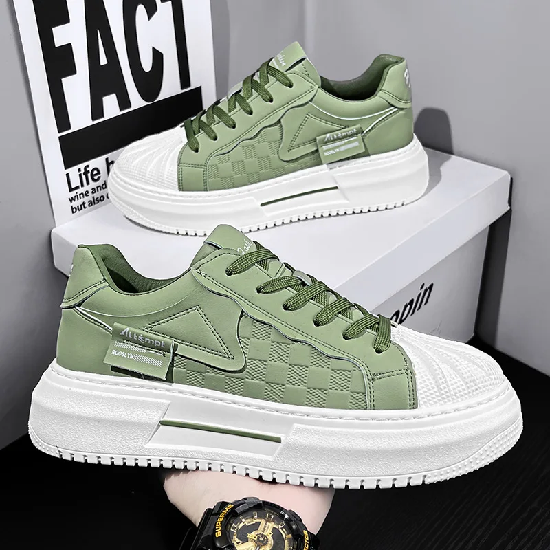 

Мужская повседневная обувь ручной работы, кроссовки на платформе из натуральной кожи, мужская спортивная обувь в стиле ретро, уличные кроссовки для кемпинга, прогулок, мужские кроссовки 2025