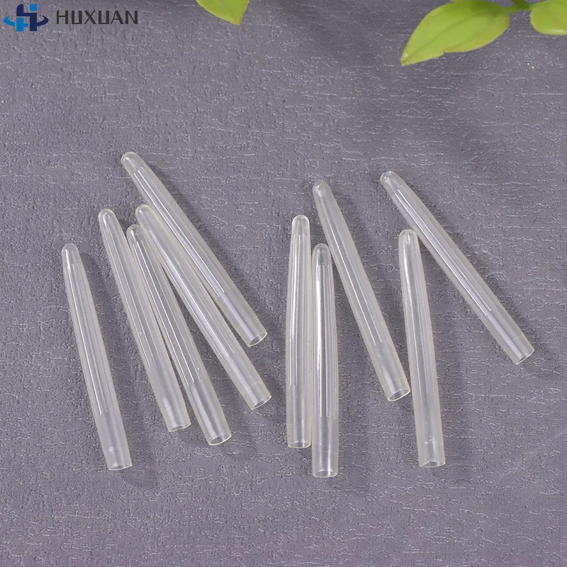 10Pcs/lot Vintage Fountain Pen Reservoirs 5.5cm/2.16in Transparent Rubber Ink Sacs Capsules Repair Accessories