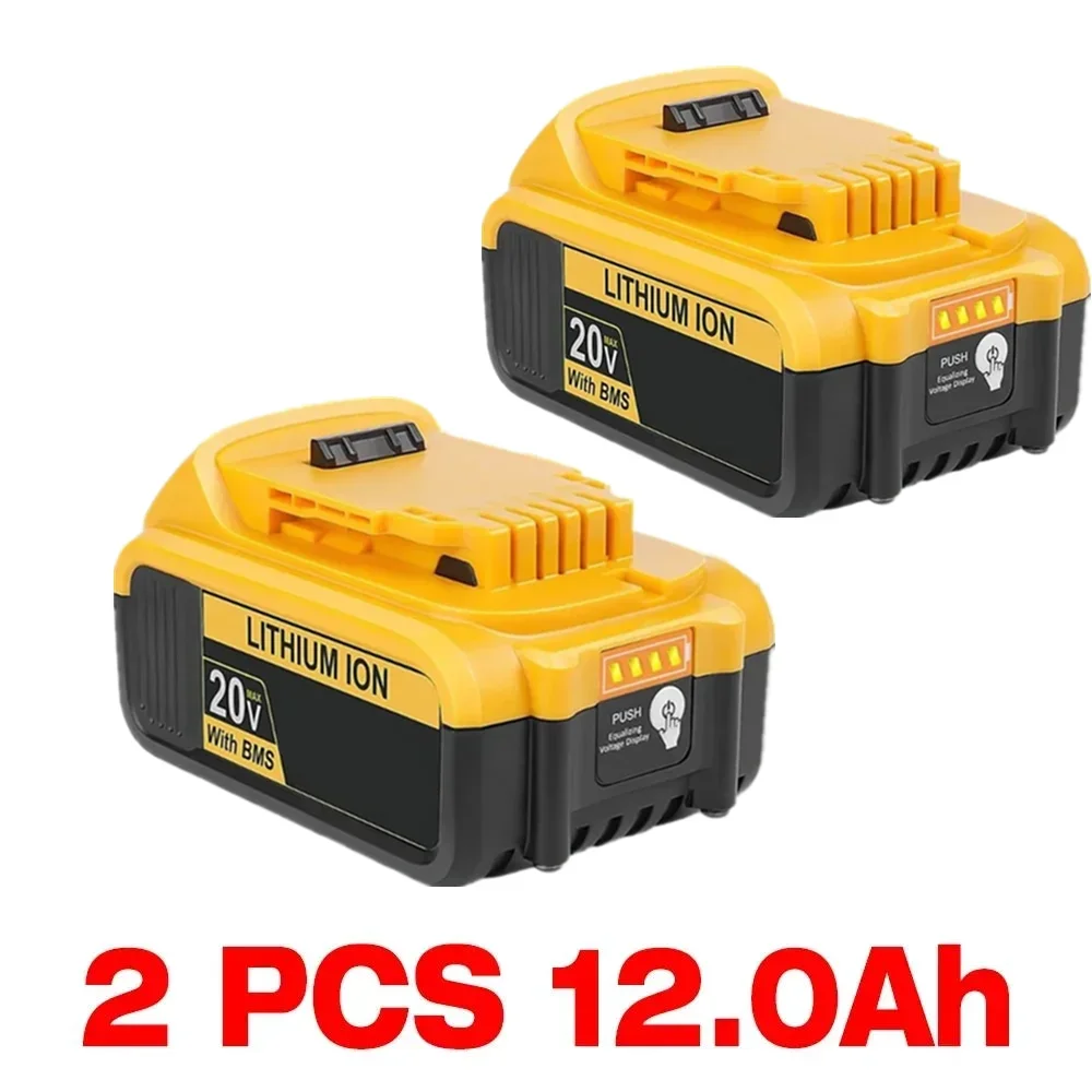 DCB200 batería de 20V Compatible con herramientas eléctricas dewalt, batería de litio recargable de 18V, 12Ah, 20V, 18v,18V,12Ah