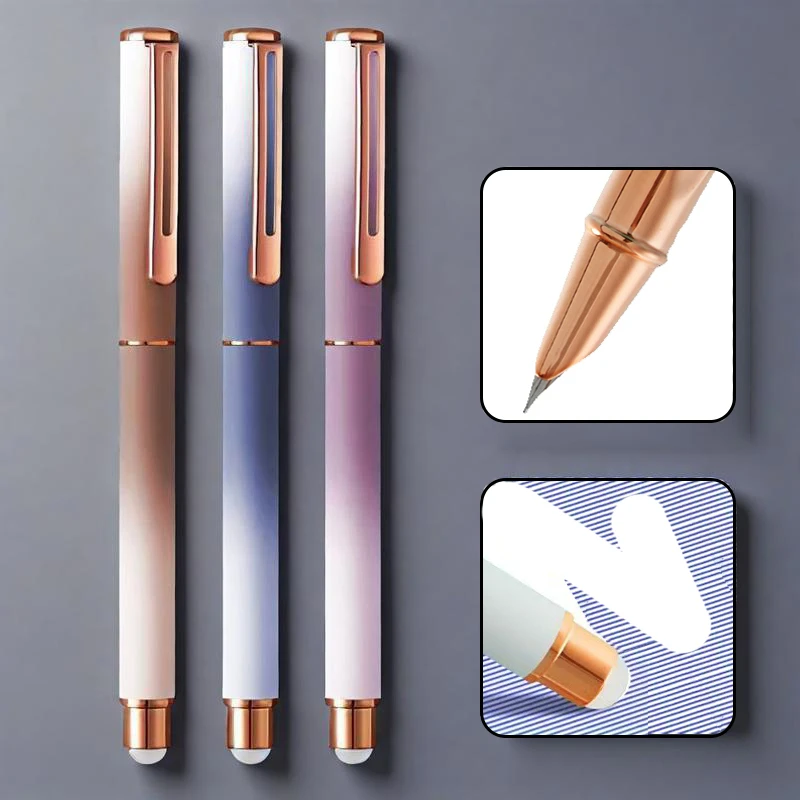 

3pcs Student Erasable Fountain Pen with 20pcs Ink Catridges for School Writing Materials 0.38mm Iridium Nib