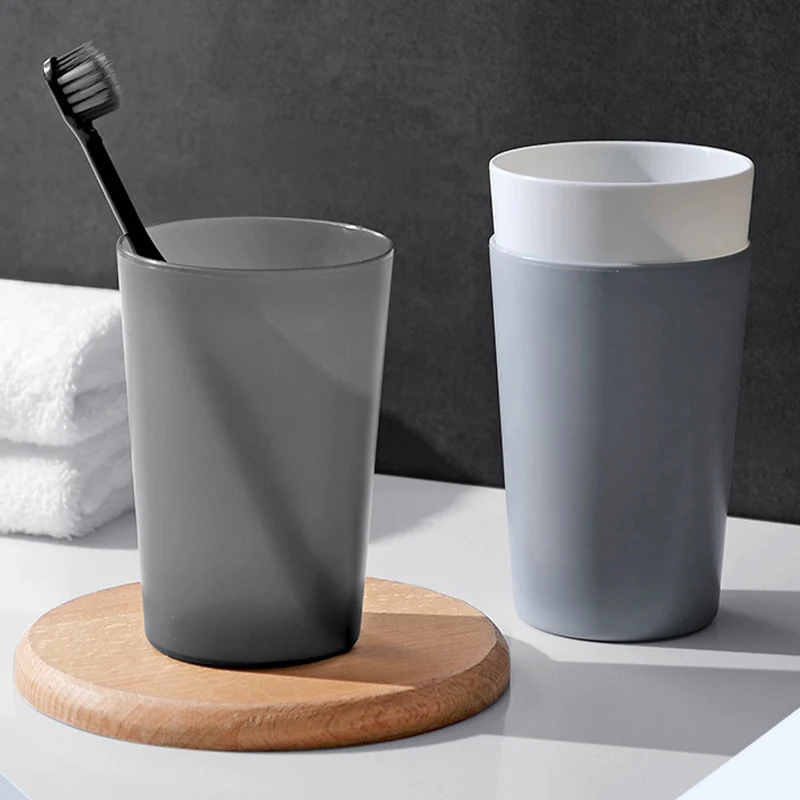 Bathroom Tumblers Toothbrush Cup Solid Travel Toiletries Plastic Mouthwash Mug Nordic Home Anti-slip Water Cups Accessories