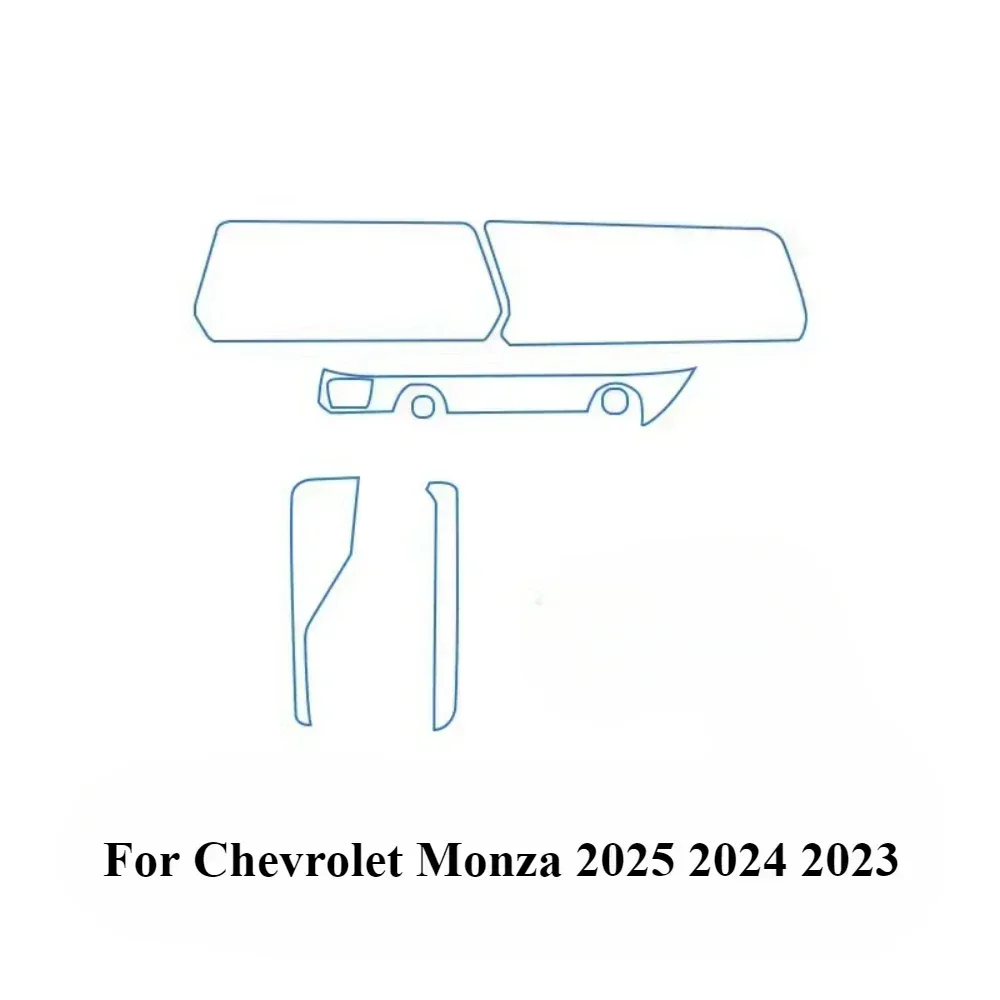 For Chevrolet Monza 2025 2024 2023 Accessories Interior Film Transparent TPU Gear Panel Navigation Center Console PPF Protection