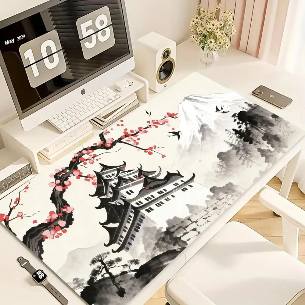 

Коврик для мыши с японской вишней Сакура, игровой, XL, для дома, новый, HD, коврик для мыши XXL, коврик для клавиатуры, нескользящий, офисный коврик, коврик для ноутбука