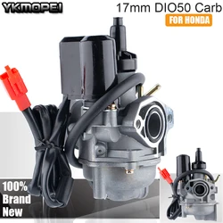 17mm Motorcycle Carburetor 2 Stroke Engine Carb For Honda AF34 AF35 JULIO50 LEAD50 50cc DIO50 ZX50 AF 34 35 DIO ZX 50 Dirt Bike