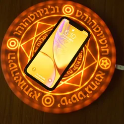 Universal Qi Fast Charging Wireless Charger 10W Glowing Magic Array Wireless Charger for iPhone Samsung Universal Mobile Phone