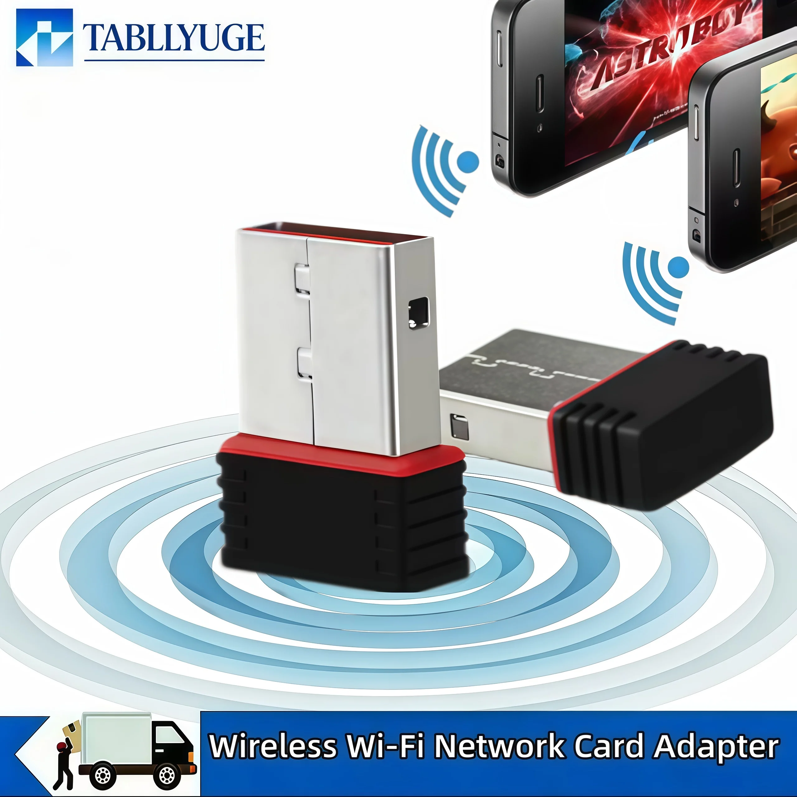 WiFi Adapter 802.11n USB 2.0 Receiver Encryption Dongle Network Card 150Mbps Wireless Mini USB Suitable for Desktop Laptops
