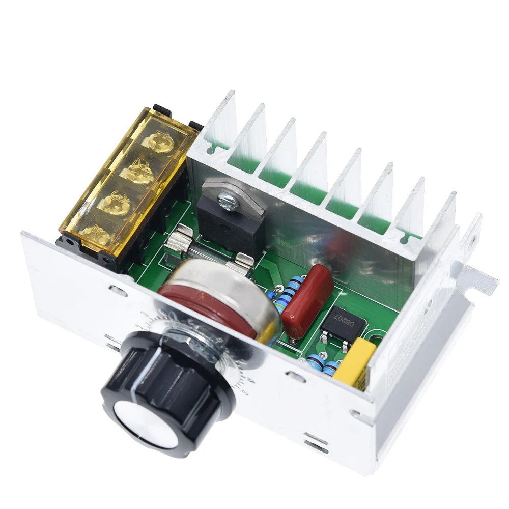 4000W 220V AC SCR Motor Speed Controller Module Voltage Regulator Temperature Dimmer for Electric Furnace Water Heater LED Light
