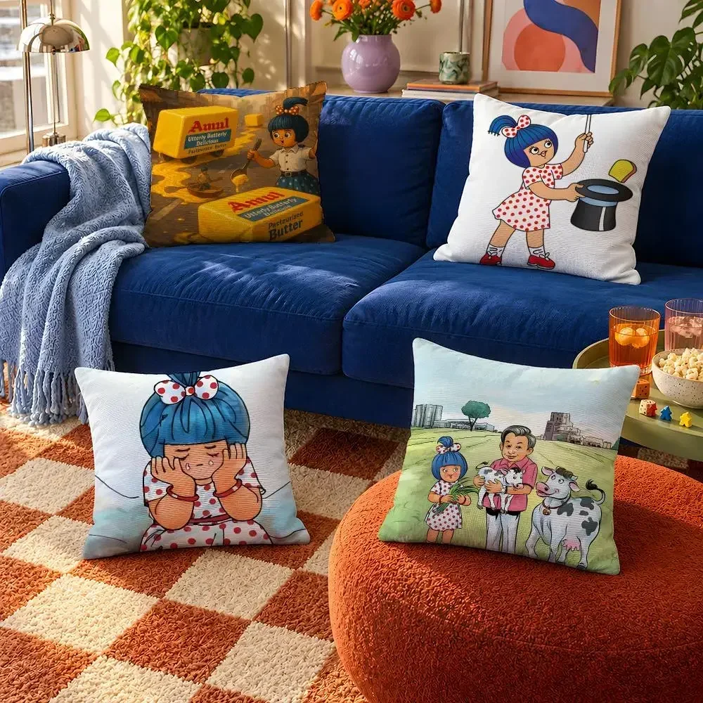 Butter Amul Cover Throw Pillow Cover Soft Girl Short Plush Mascot Case Polka Dot For Sofa Bedroom Brand Cozy Home Decor