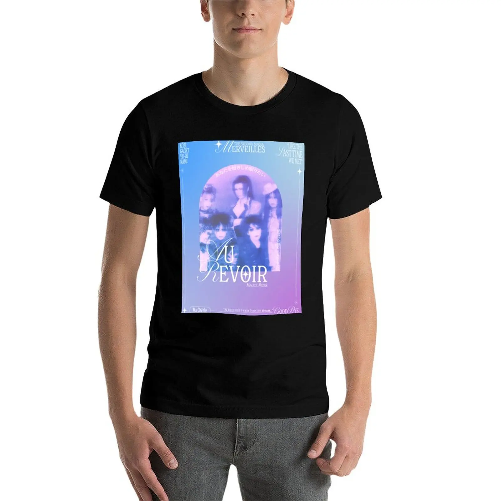 Au Revoir - Merveilles T-Shirt T-Shirts für Herren Pack Baumwolle Herren T-Shirt Grafik Herren T-Shirt Luxus T-Shirt