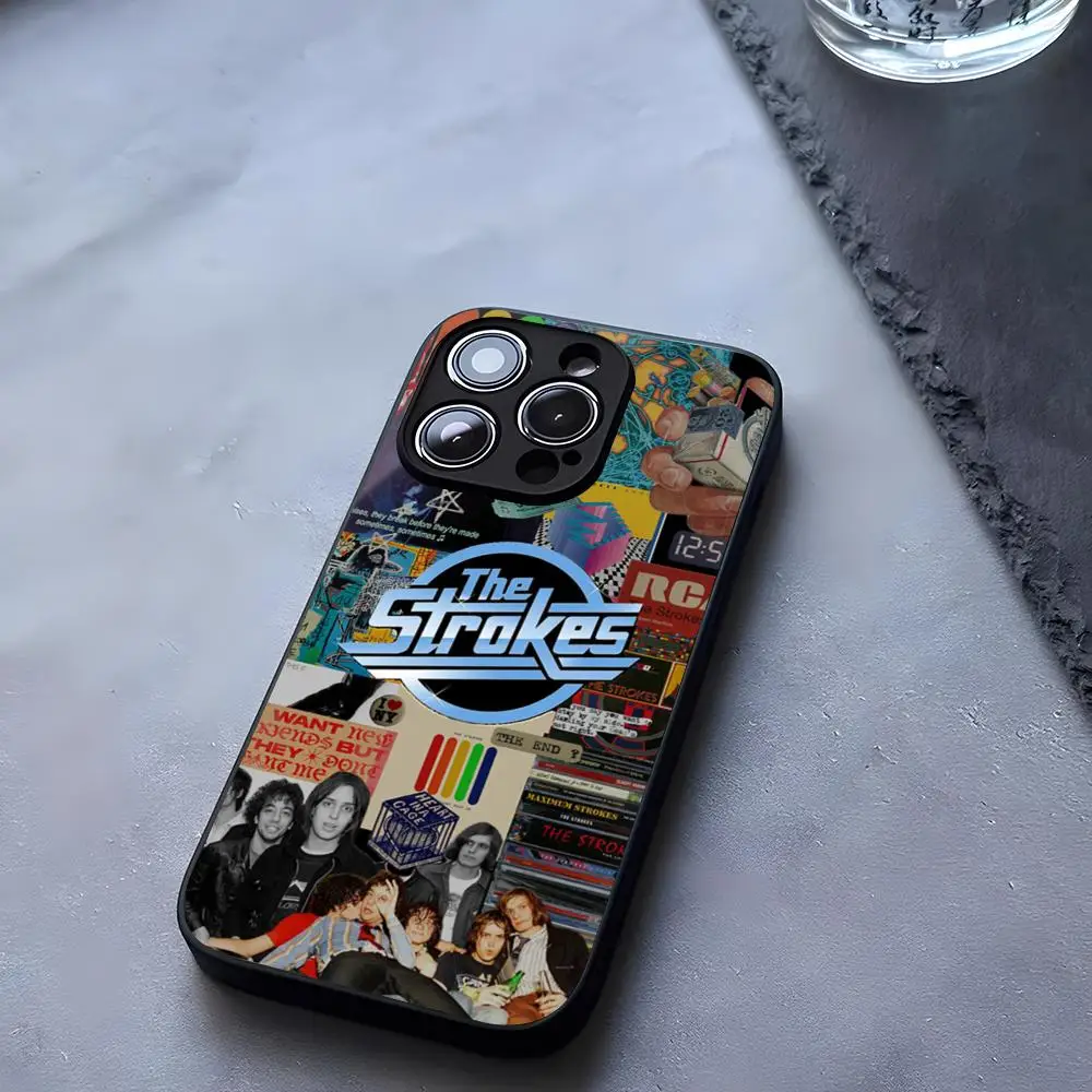 Rock Band The Strokes Phone Case Tempered Glass For iPhone 13 14 12 15 11 Pro XS Max Plus Mini X XR 8 7 6s SE2020 Coque