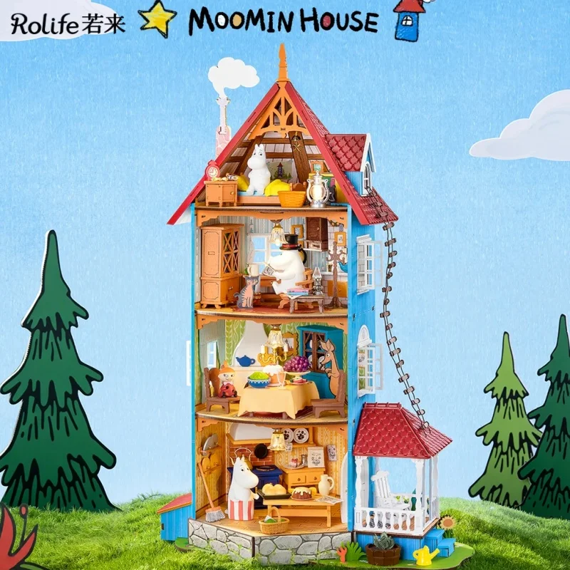 

Rolife New Moomin House Series Building Blocks Sniff and Little My Assembly Model Toys Desktop Decorations Gifts