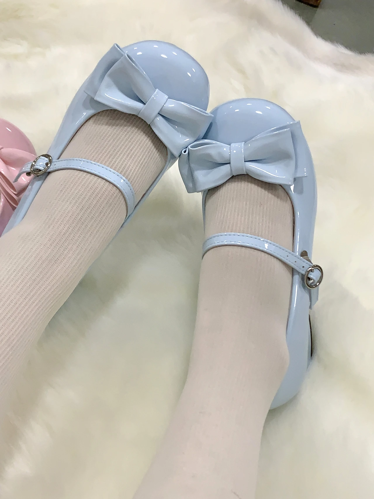 Low Heel Versatile Cute Girl Bow Single Shoes Plus Size Shoes