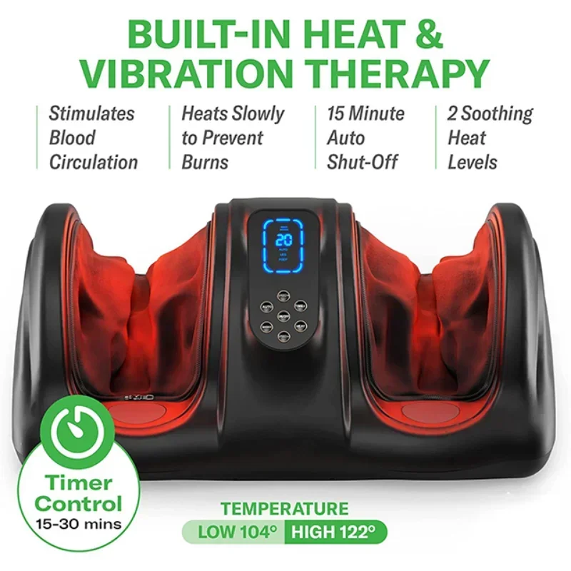 Home use professional shiatsu kneading vibrating spa calf leg foot massager for blood circulation