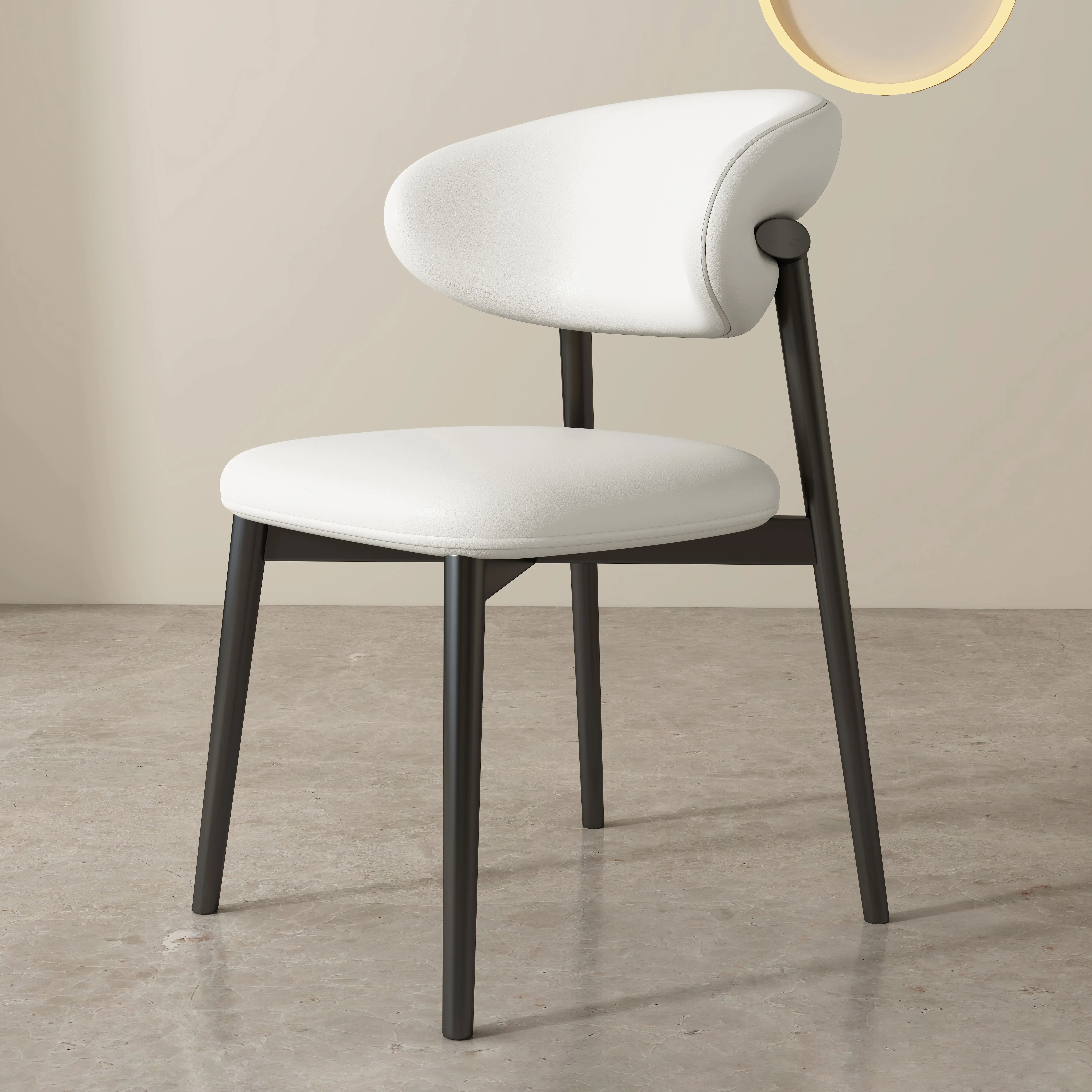 Factory Direct 2026 Top Modern solid wood dining chair Nordic light luxury designer simple log cafe