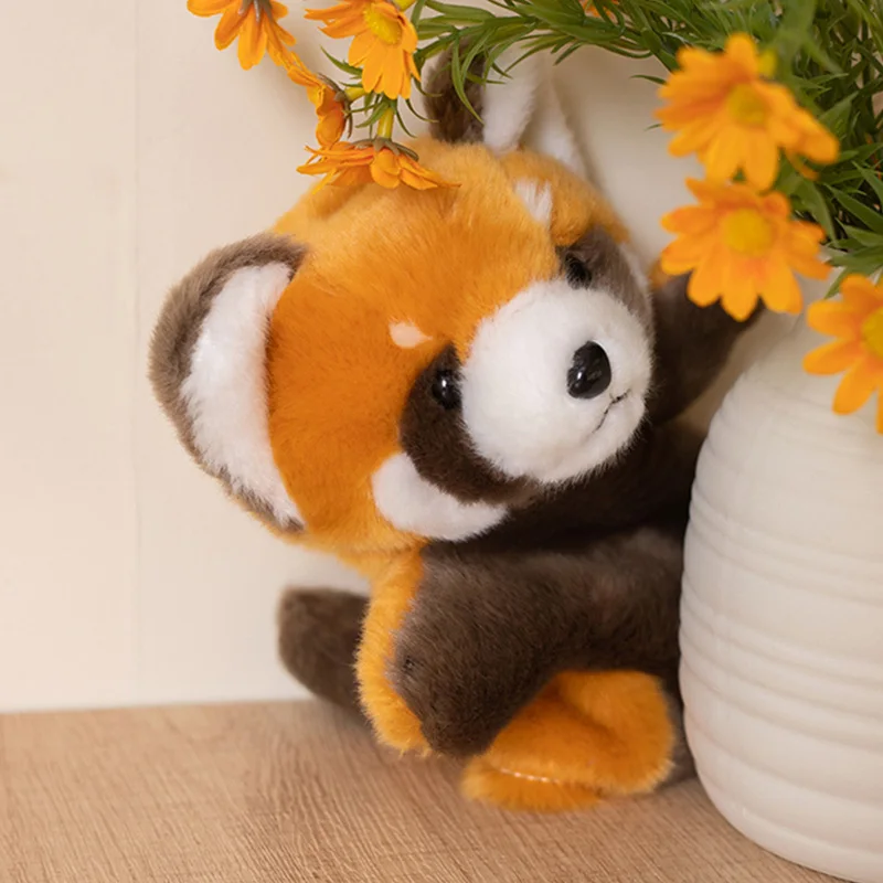 Quente feliz panda vermelho mão fantoche brinquedo de pelúcia divertido presente reconfortante pelúcia para criança costeffective para cama sofá escritório decoração casa almofada