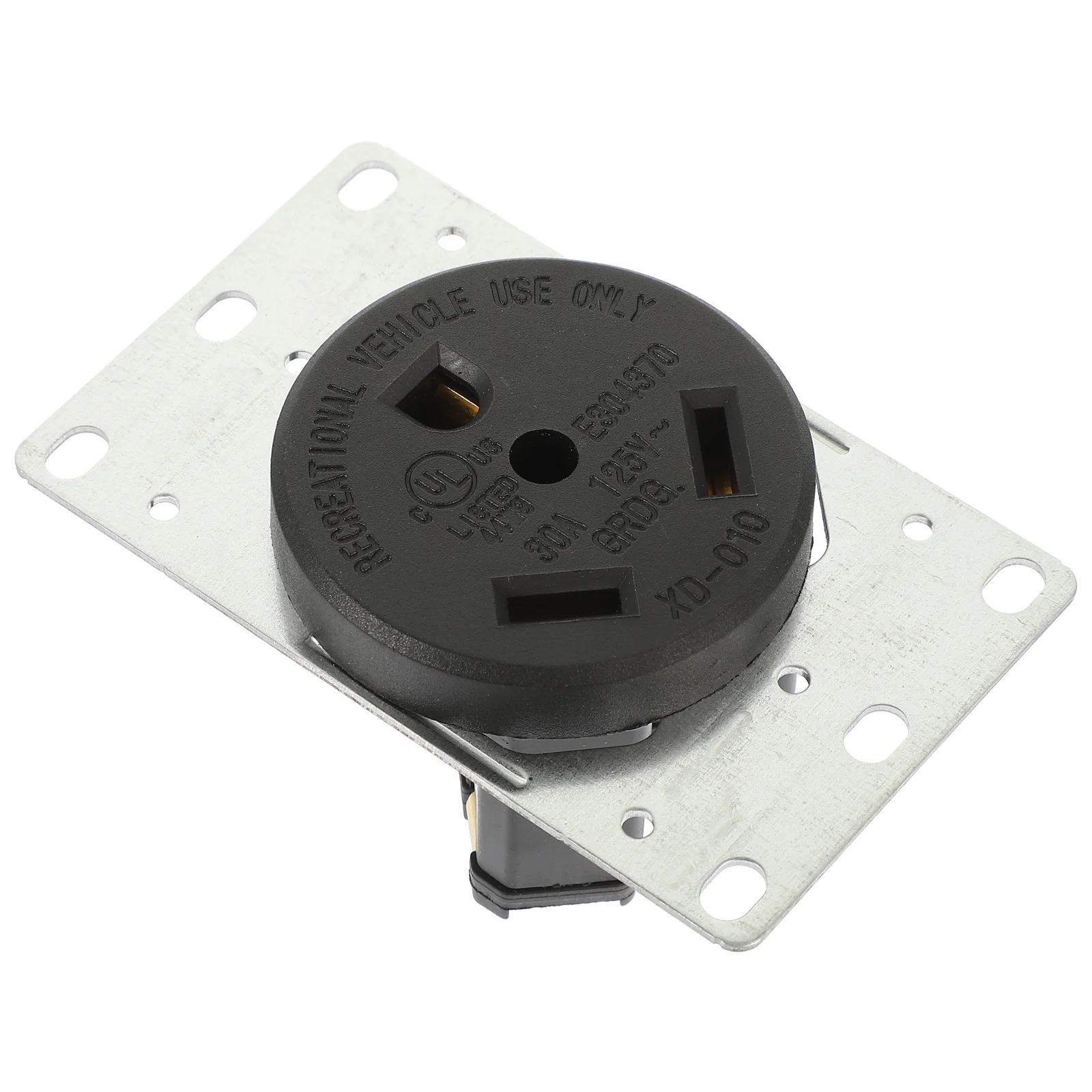 

Grounding Rv Receptacle Flush Mounting Power Outlet for American Style Embedded Straight Blade 30 Amp Travel Trailers