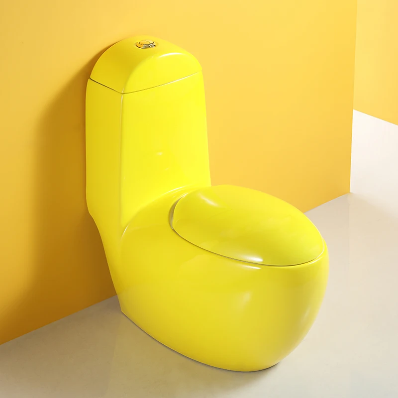 Creative egg color toilet super-cyclone water-saving gold toilet mute creative pumping color toilet