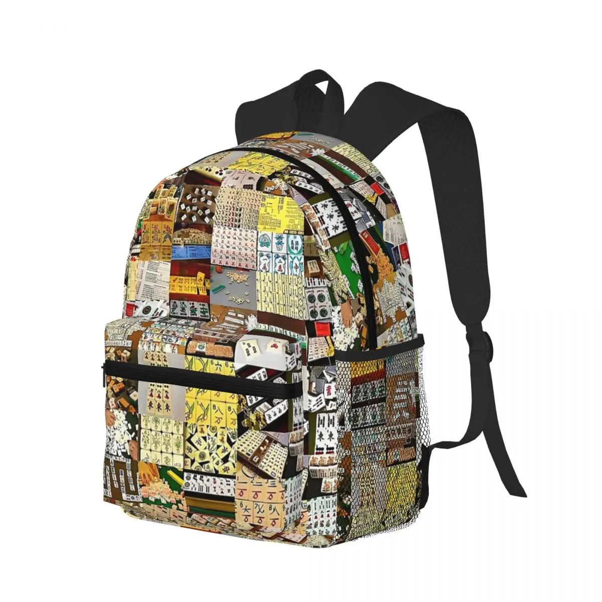 

Маджонг Коллаж Студенческий Рюкзак Школьная Сумка Туризм Путешествия Рюкзак для Мальчиков Девочек Книжная Сумка Сумки На Ремне
