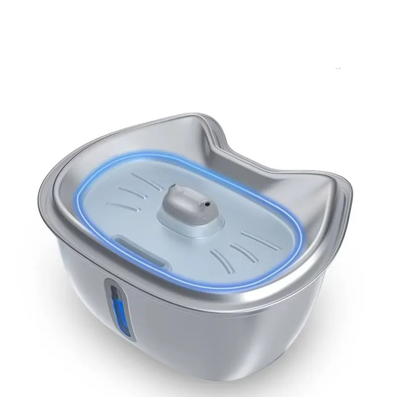 

Stainless Steel Automatic Pet Water Fountain at Face Smart Induction Water Feeder Removable and Easy to Clean Pet Drinking Water