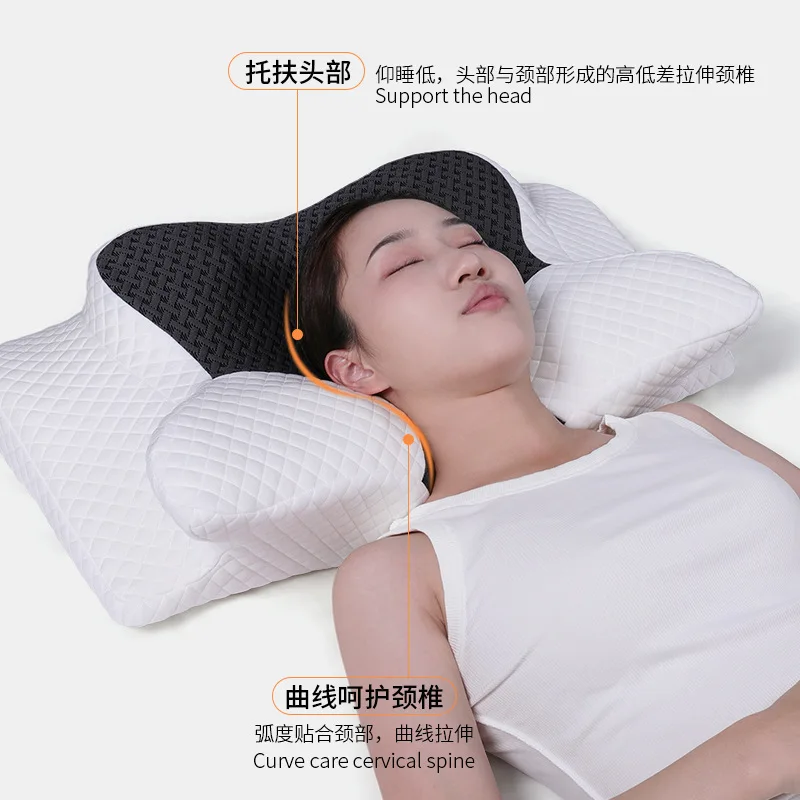 Neck Pillow Memory Foam Pillow Memory Foam Slow Recovery Ergonomics Cervical Pillow Sleeping Travel Lie Flat Squishmallow