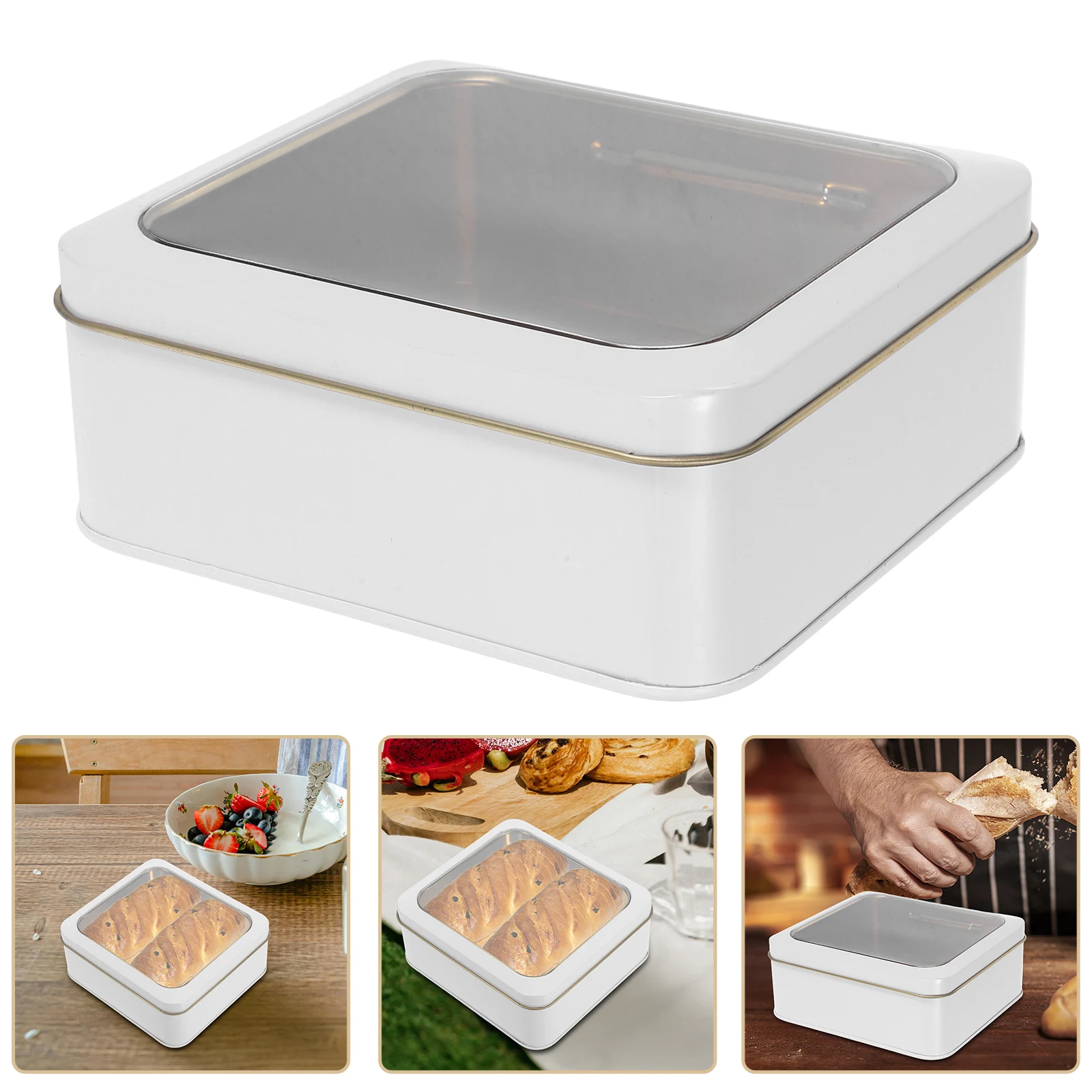 

1pcs Small Tin Box With Lid Tinplate Storage Organizer Leakproof Candy Snack Container For Cookies Metal Biscuit Packaging Box